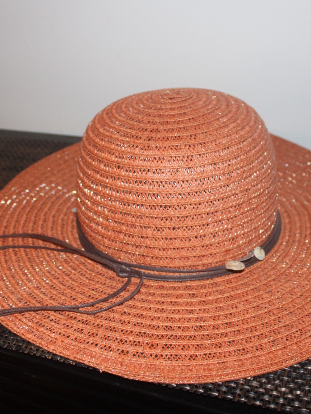 ☀️ Tropical Trends / Dorfman Pacific Rust Paperbraid Wide Brim Sun Hat